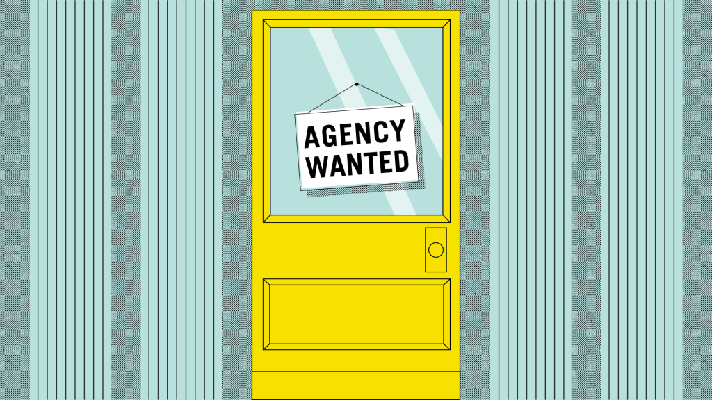 agency wanted sign on door